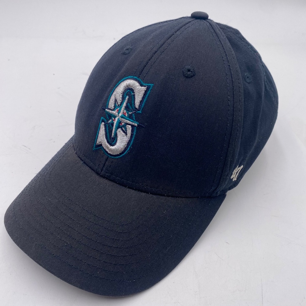 SEATTLE MARINERS 47 Brand Clean Up Hat OSFA Navy Blue Cotton Strapback MLB Cap